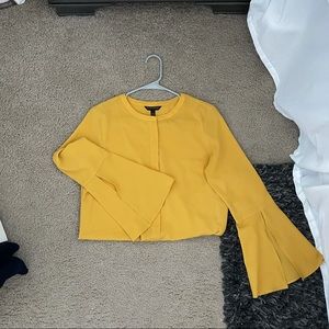 Banana Republic Golden Yellow Bell Sleeve Blouse